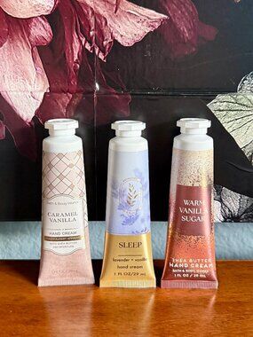 NEW 3-Pc Hand Cream Bath & Body Works Vanilla Trio